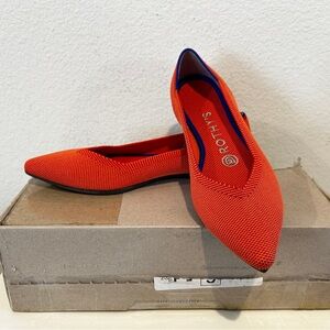 Rothy's The Point Flats in Persimmon, Size 6.5, New in Box